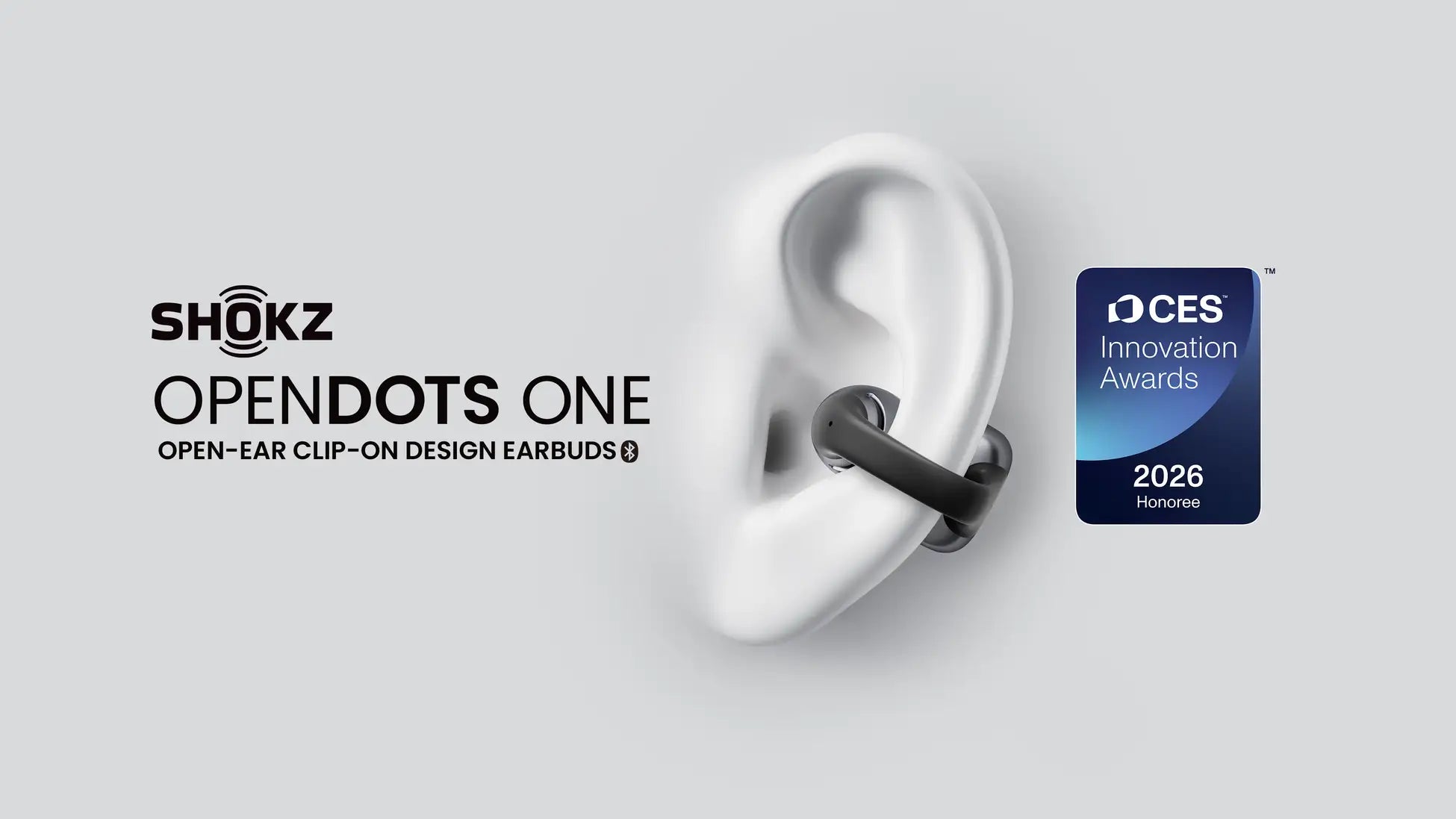 Shokz OpenDots ONE | 2026 CES Innovation Awards®を受賞 Shokz OpenDots ONE | 2026 CES Innovation Awards®を受賞