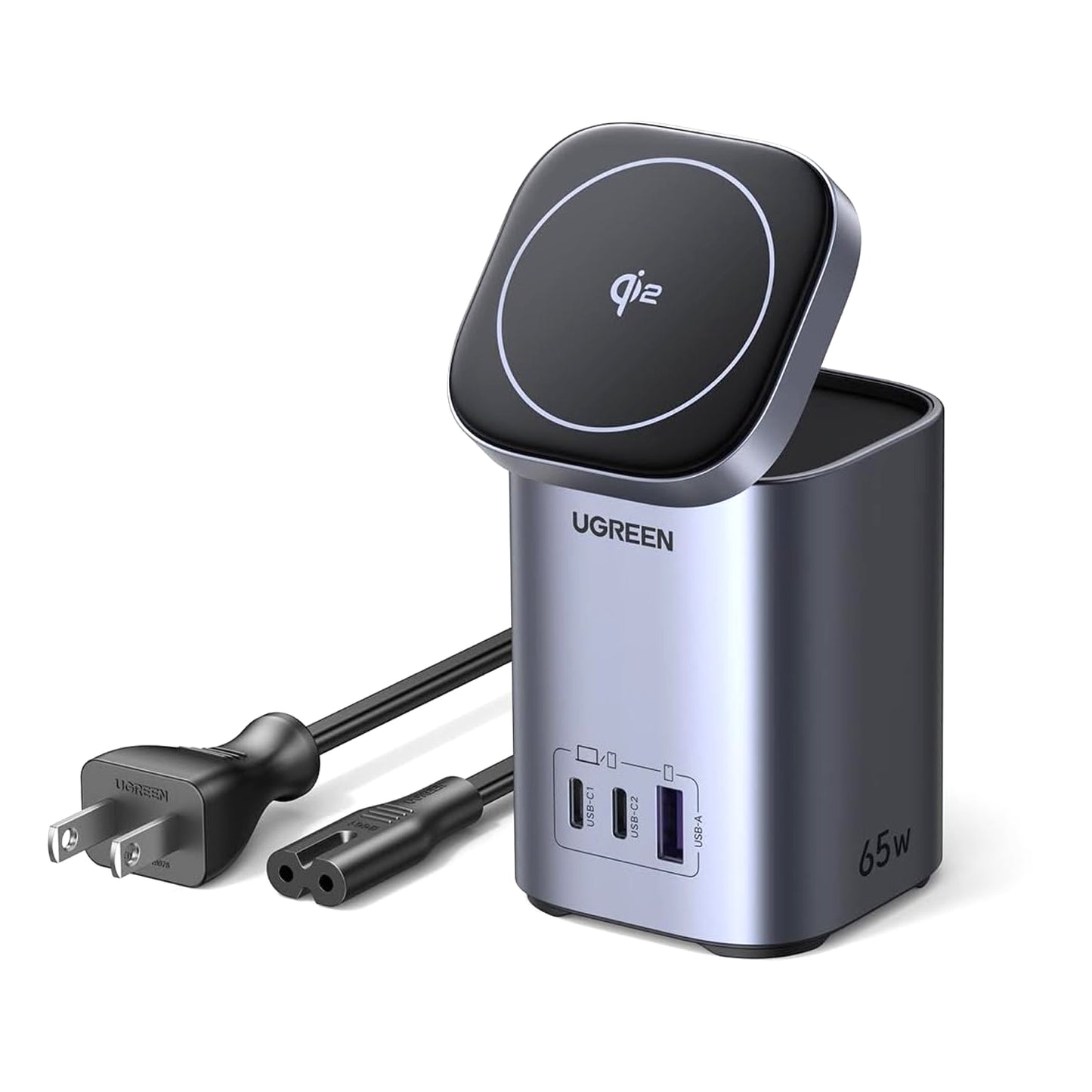 UGREEN Nexode 2 in 1 ワイヤレス&ワイヤード卓上急速充電器 55477