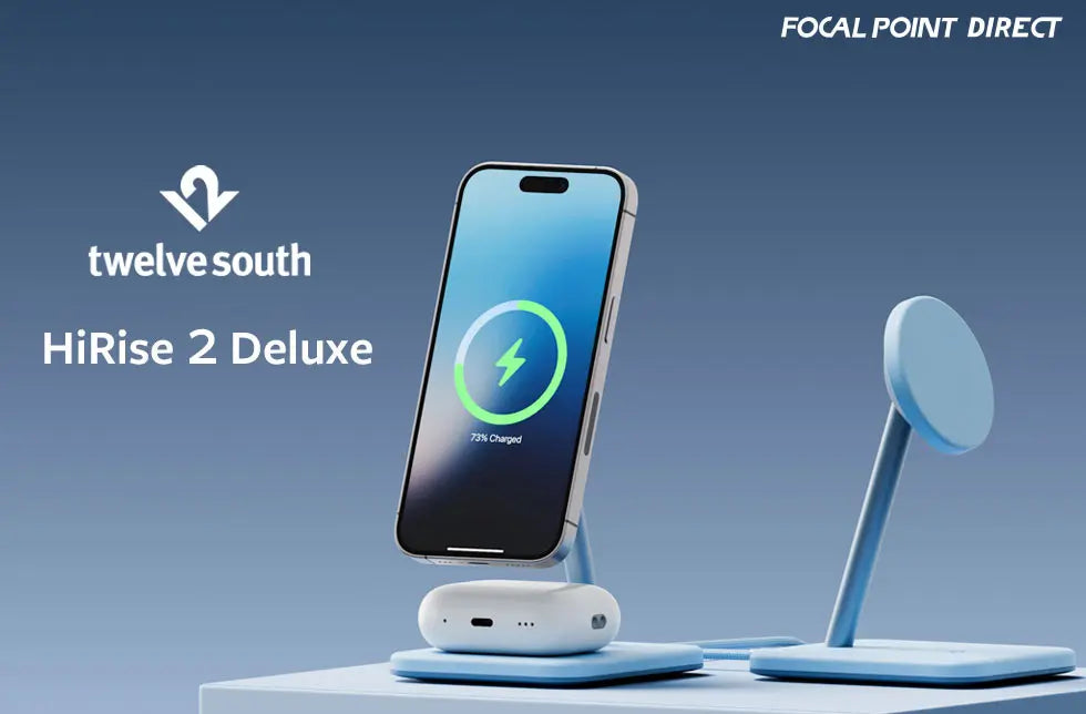 Twelve South HiRise 2 Deluxe｜コンパクト、ラグジュアリー、そしてMFi認証された2-in-1ワイヤレス充電スタンドがフォーカルポイント・ダイレクト各店で販売開始
