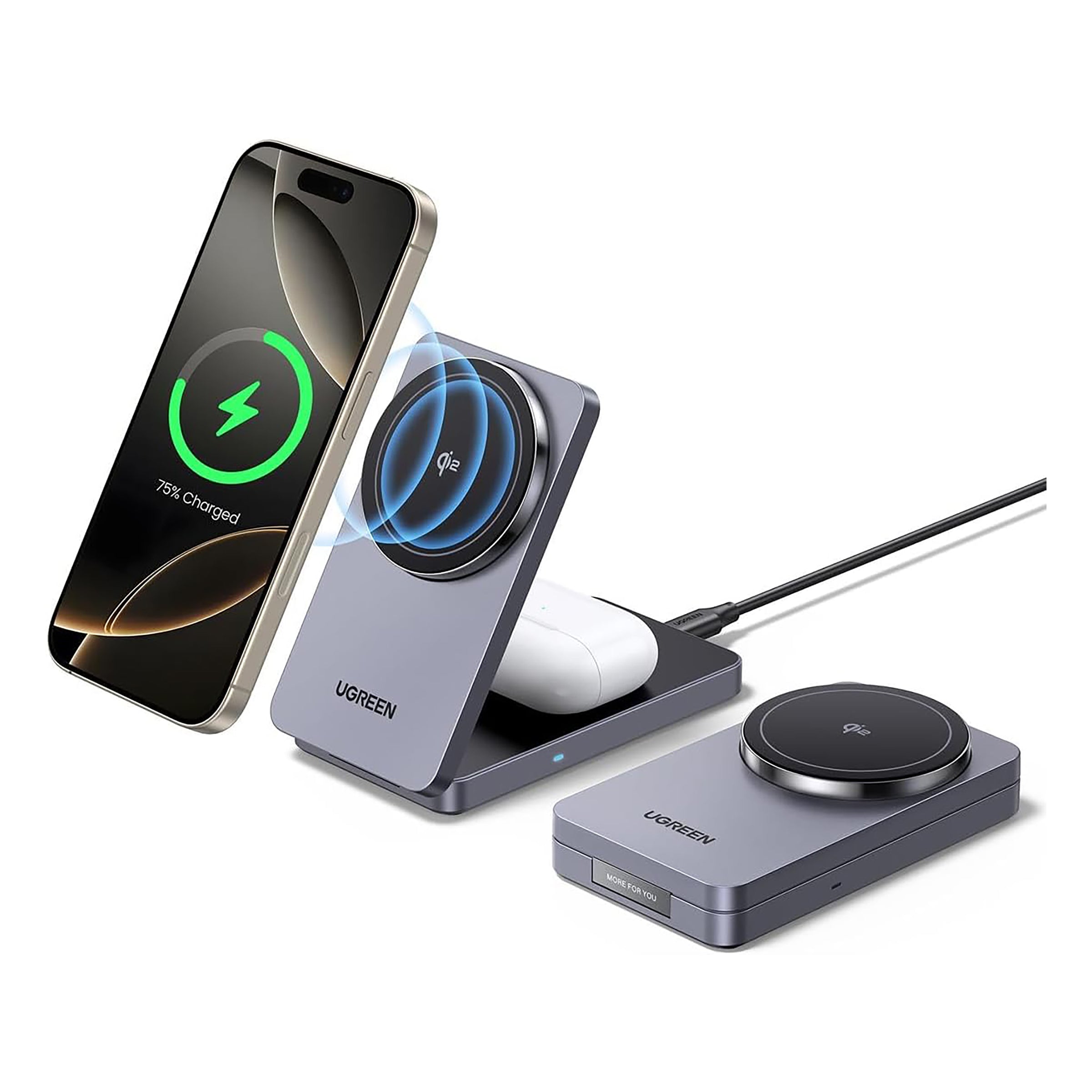 UGREEN 2-in-1 マグネットワイヤレス充電器 45023 – FOCALPOINT DIRECT