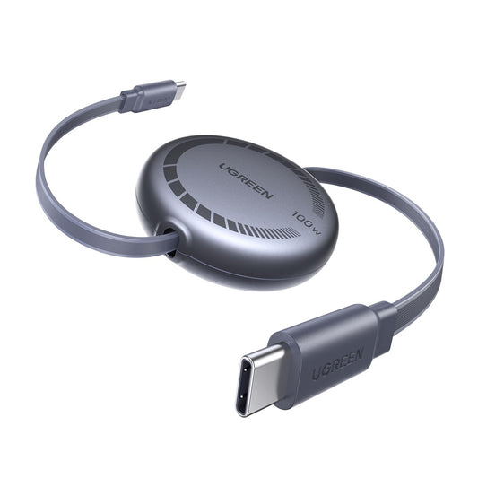 UGREEN USB-C PD巻き取り式急速充電ケーブル 100W ブラック 65905