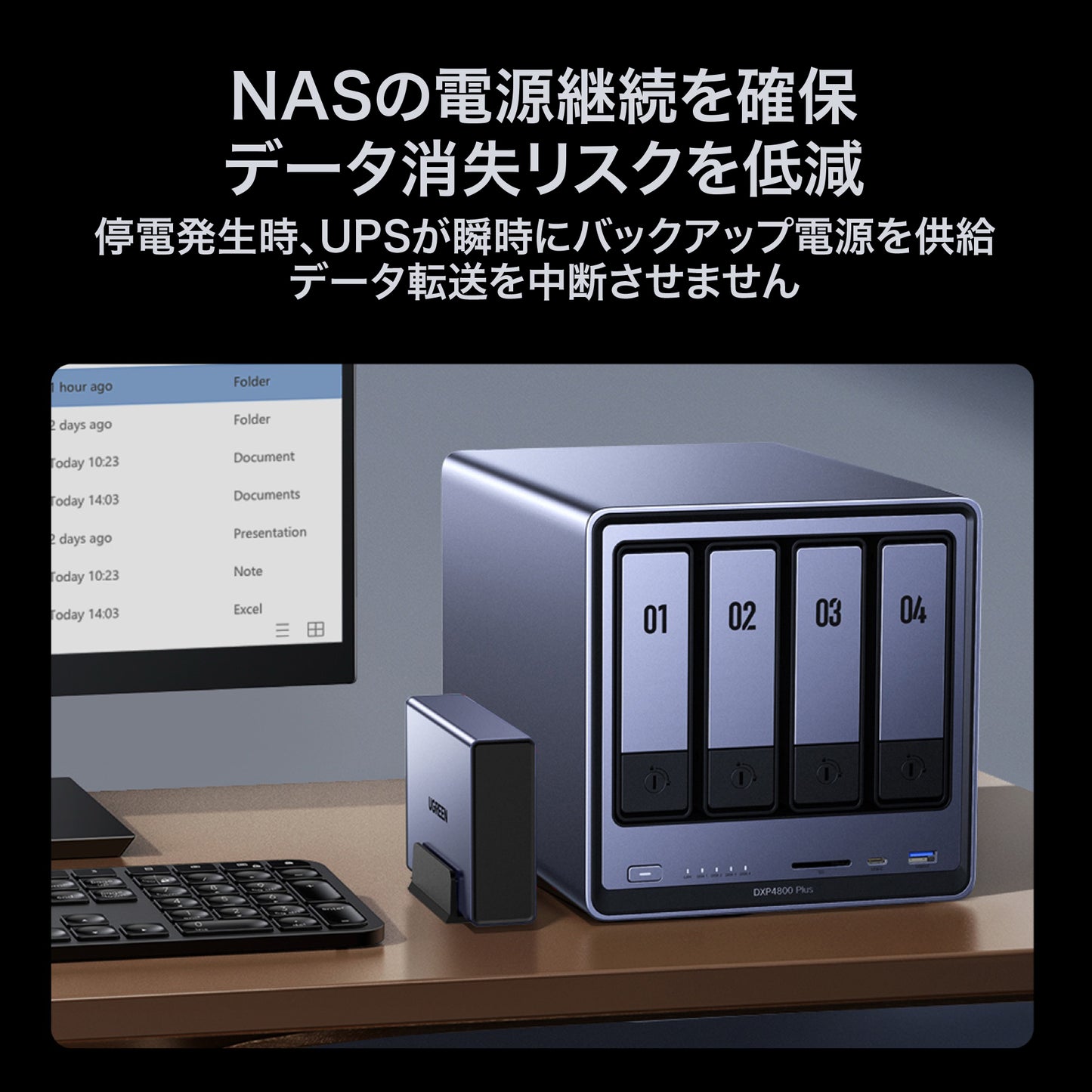 UGREEN NAS 120W DC 無停電電源装置（UPS）45615