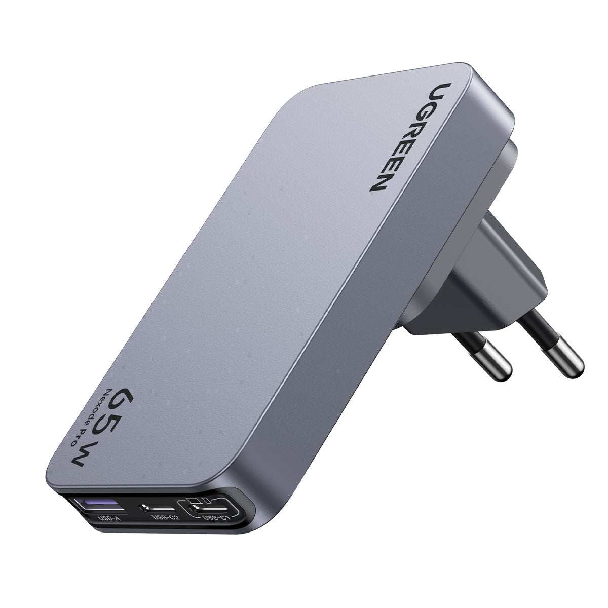 UGREEN Nexode Pro 薄型急速充電器 65W GaN 2C1A 3ポート 海外用変換