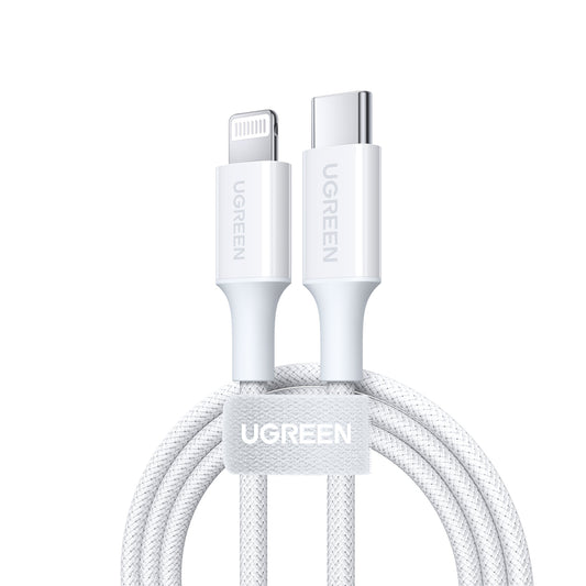 【終息製品】UGREEN USB-C to Lighting 高耐久ナイロン編組ケーブル 90447