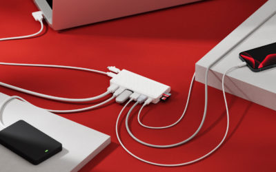 Twelve South StayGo USB-C Hub White | 1mケーブルと本体に収納可能なトラベルケーブルが付属。人気のUSB-Cハブにホワイト登場！
